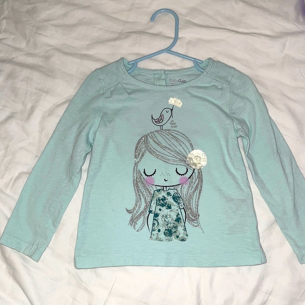 “My Tweet Heart” baby blue Gap long sleeve size 3T